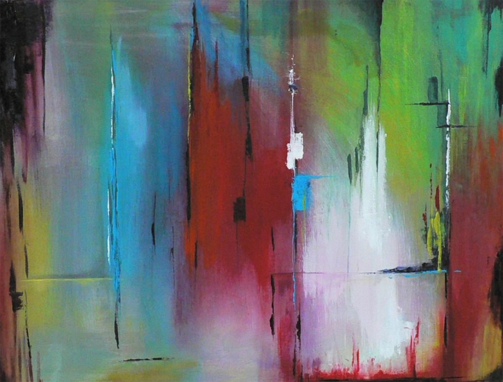 Couleur d'été acrylique abstrait Kaboiz femme artiste