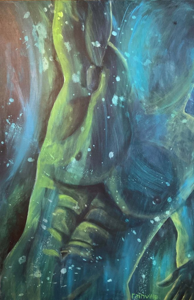 Titre Arcturus homme étoile acrylique Kaboiz femme artiste