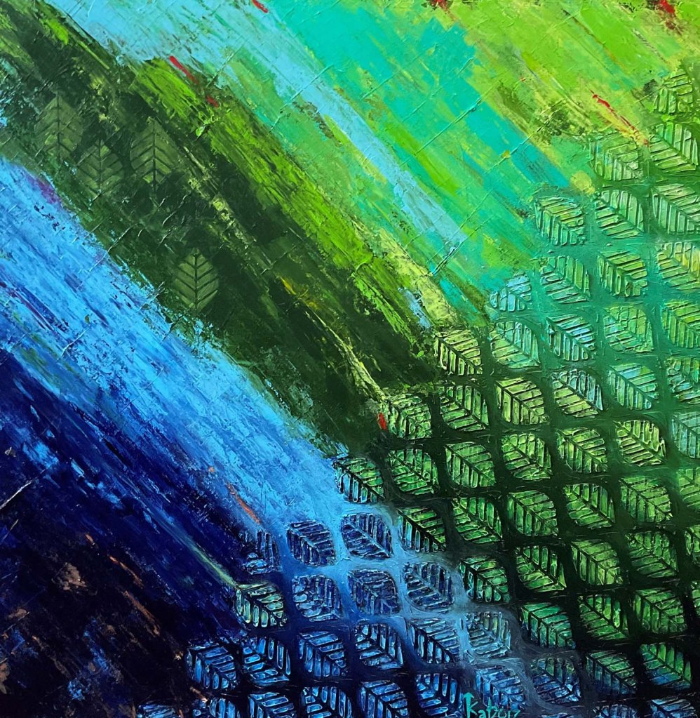 Titre Lien familial peinture acrylique Kaboiz femme artiste