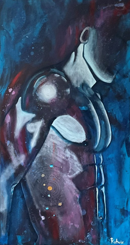 Titre Soleil homme étoile acrylique Kaboiz femme artiste